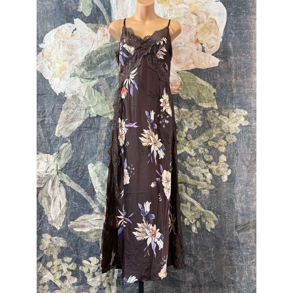 NWT Anthropologie Hutch Satin Midi Slip Dress Size Medium - Picture 6 of 11